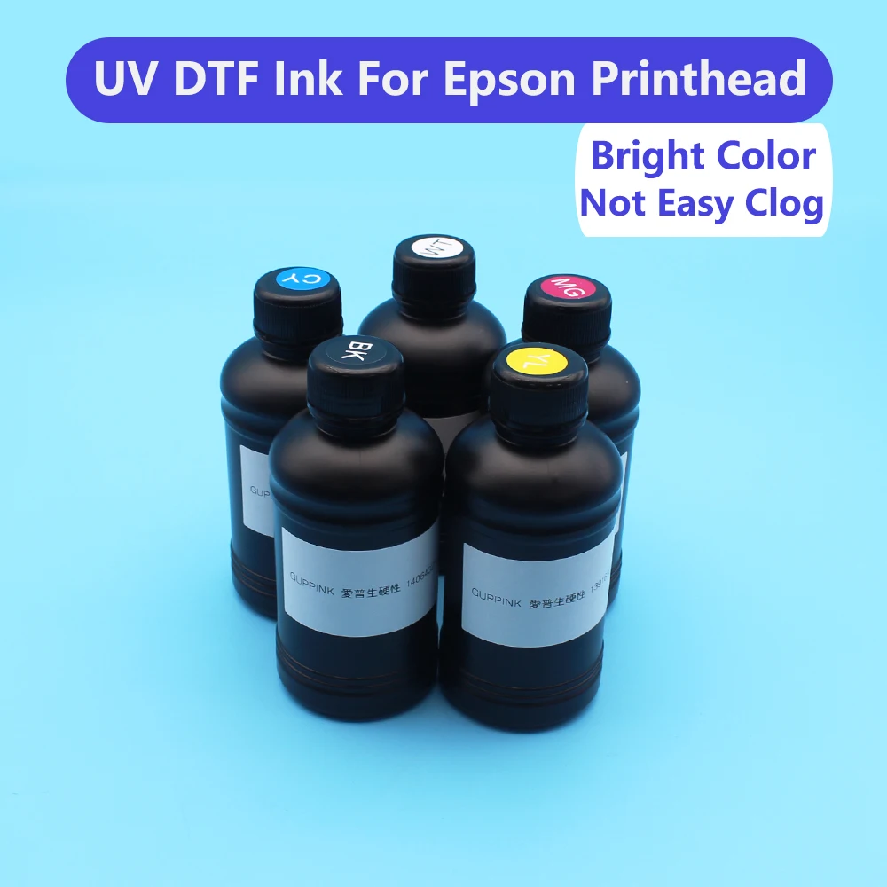 

500ML UV DTF Ink For Epson DX4 DX5 DX6 TX800 XP600 Printhead R1390 1430 1410 1430 L805 L800 L1800 P600 P800 UV Hard Ink AB Film