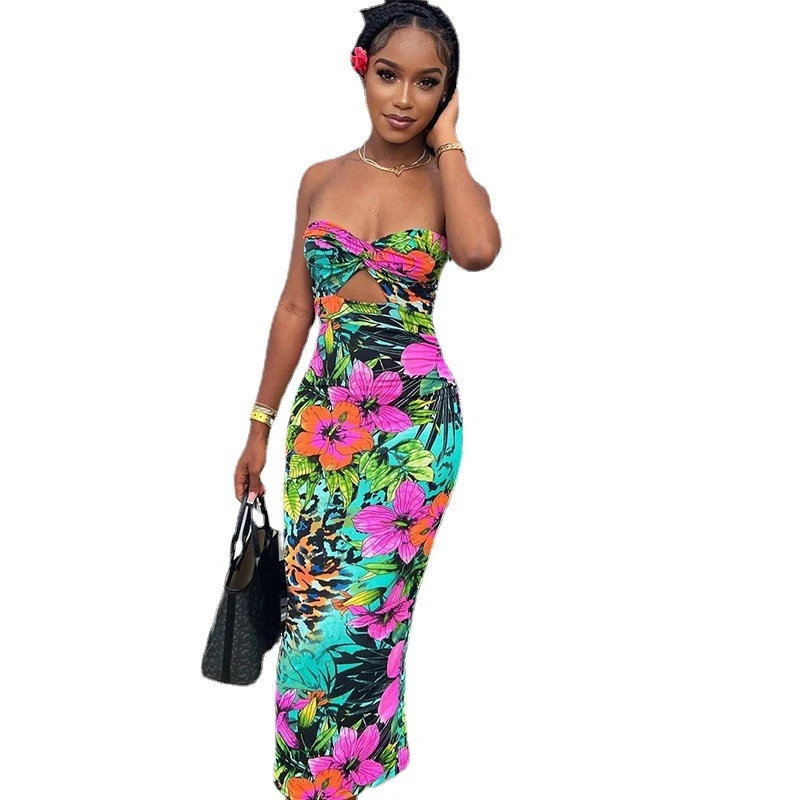 Chest Wrap Hollowed Out Printed Slim Fit Pencil Dress Fashion Sexy Holiday Dresses For African Women 2023 New Summer Vestidos
Chest Wrap Hollowed Out Printed Slim Fit Pencil Dress Fashion Sexy Holiday Dresses For African Women 2023 New Summer Vestidos
