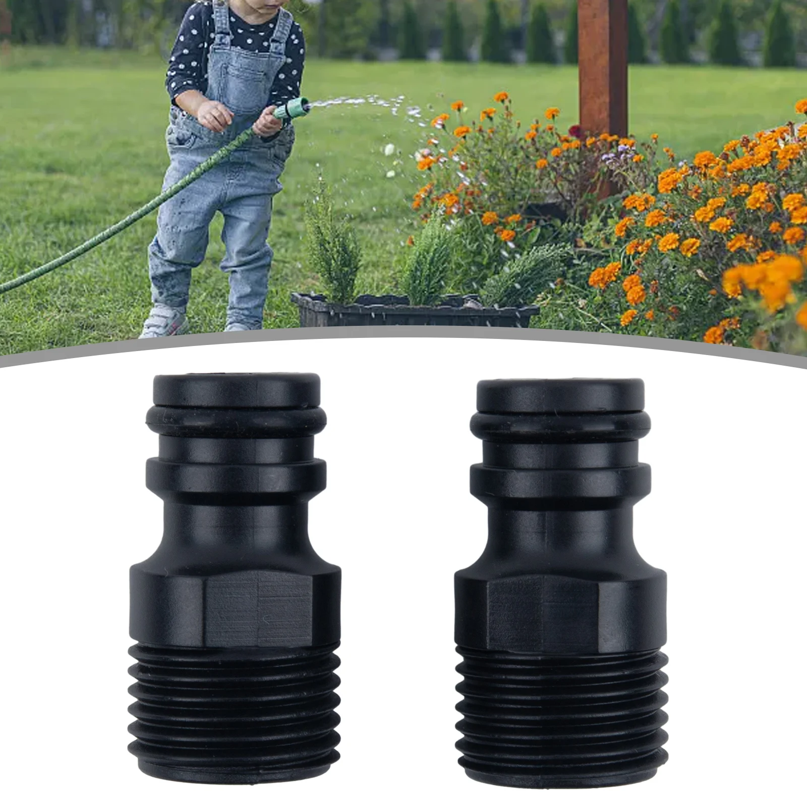 

2 PCS Threaded Tap Adaptors 1/2" BSP Garden Water Hose Quick Pipe Connector Fitting Garden Irrigation System Part Adapters