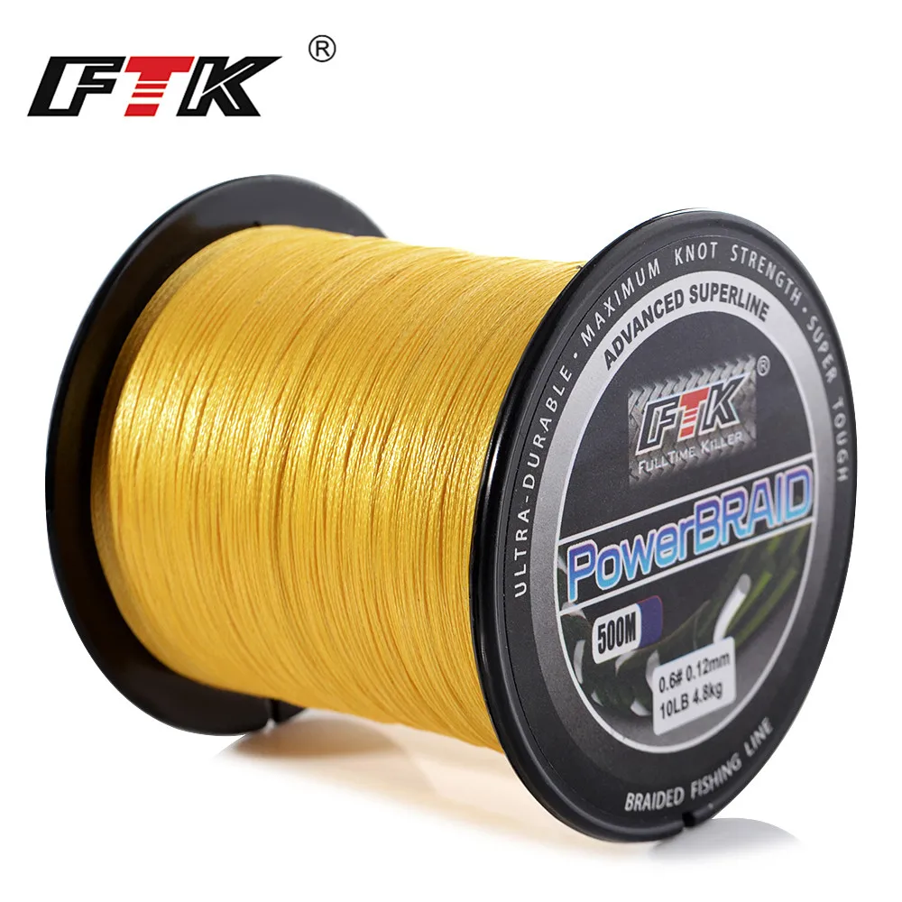 FTK 500M Fishing Line Super Strong 4 Strands Braided Line Braided Wire PE 0.10mm-0.40mm 8-60LB Multifilament Line 
FTK 500M Fishing Line Super Strong 4 Strands Braided Line Braided Wire PE 0.10mm-0.40mm 8-60LB Multifilament Line