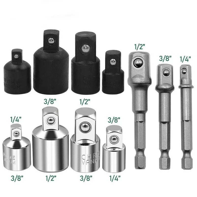 

Wrench Socket Air Impact Craftsman Reducer Adapter Ratchet 1/2" Wrench Tools Drive Socket Hand 1/4" Converter Adapter 3/8" Set