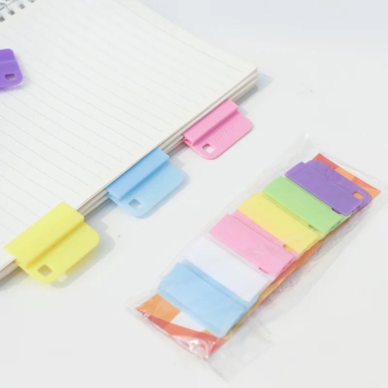 

6PCS/set Free Clip Multi Functional Classified Clip Stationery Creative File Small Clip Sorting Test Paper Plastic Cute