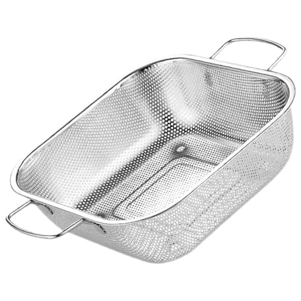 Stainless Steel Colander Large Capacity Washing Vegetables Basket Fruit Draining Basket with Dual Handles
Stainless Steel Colander Large Capacity Washing Vegetables Basket Fruit Draining Basket with Dual Handles