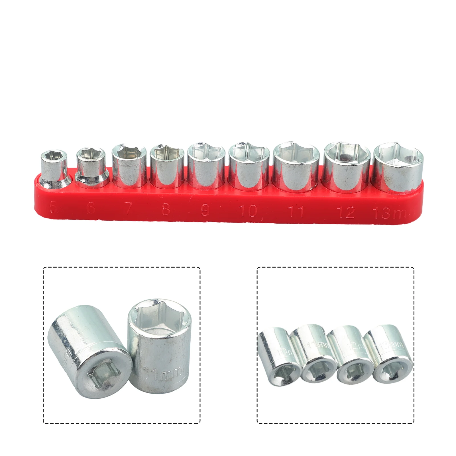 9pcs 1/4 Inch Drive 5-13mm Hex Bit Metric Socket Wrench Head Nut Removal Tool Herramientas Ferramentas Herramientas Werkstatt
9pcs 1/4 Inch Drive 5-13mm Hex Bit Metric Socket Wrench Head Nut Removal Tool Herramientas Ferramentas Herramientas Werkstatt