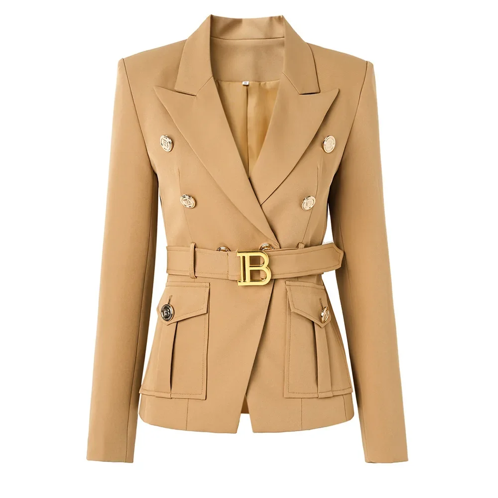 Khaki Women Suit Blazer With Belt Jacket Female Spring Office Lady Daily Work Wear Cotton Double Breasted Prom Dress Coat Outfit
Khaki Women Suit Blazer With Belt Jacket Female Spring Office Lady Daily Work Wear Cotton Double Breasted Prom Dress Coat Outfit