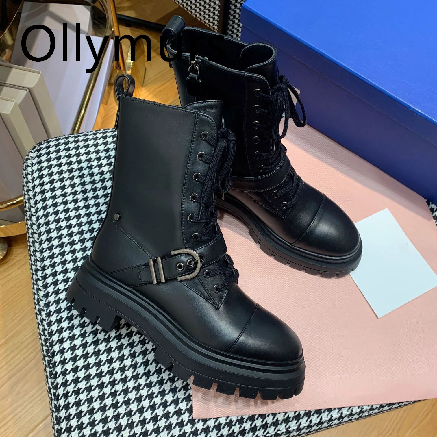 Shoes For Women Genuine Leather Comfortable Lace Up Boots Heels Round Toe Ankle Boots Autumn Luxury Designer Shoes
Shoes For Women Genuine Leather Comfortable Lace Up Boots Heels Round Toe Ankle Boots Autumn Luxury Designer Shoes