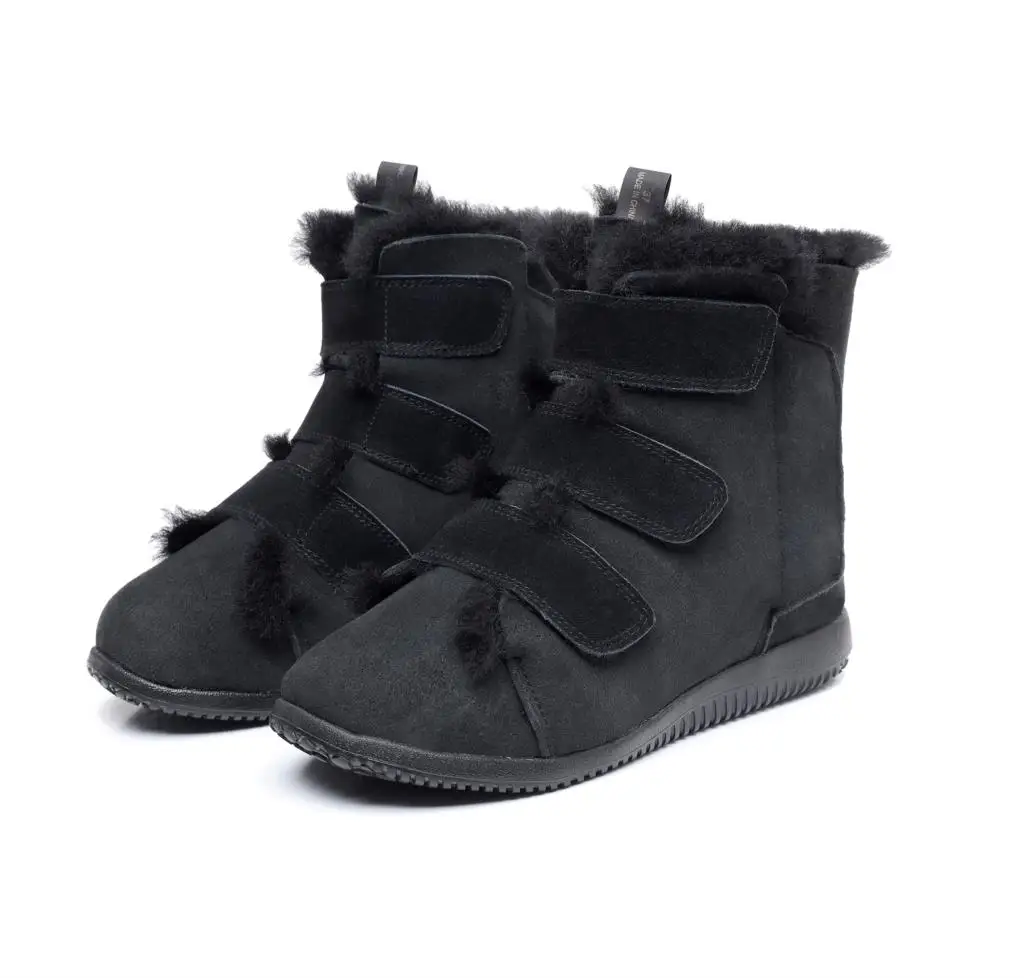Genuine Leather and Fur Integrated Light Women's Snow Boots Lightweight and Widened Upper Can Open Pregnant Women's Fat Feet 
Genuine Leather and Fur Integrated Light Women's Snow Boots Lightweight and Widened Upper Can Open Pregnant Women's Fat Feet