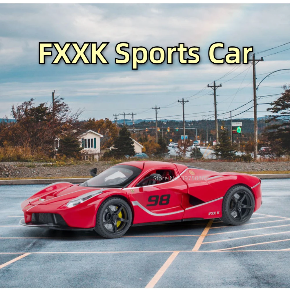 1/22 Scale FXXK Sports Car Model Toy Zinc Alloy Diecast Simulation Model with Music and Light Pull Back Decoration Gift for Boys
1/22 Scale FXXK Sports Car Model Toy Zinc Alloy Diecast Simulation Model with Music and Light Pull Back Decoration Gift for Boys