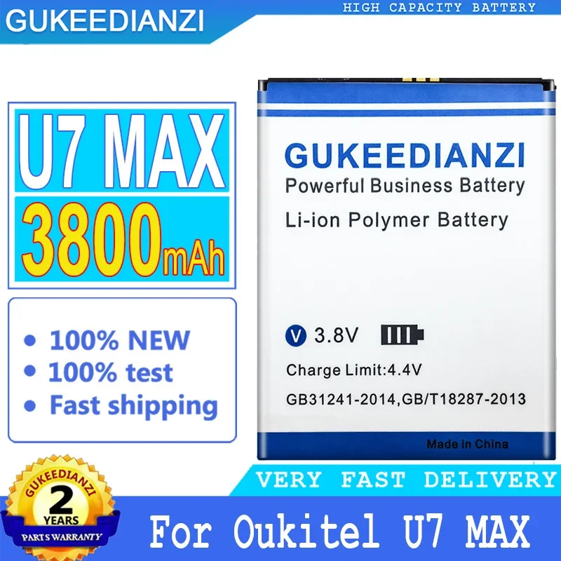 GUKEEDIANZI Battery for Oukitel U7 Max, Rechargeable Batteries, Tracking Number, High Quality, 3800mAh,
GUKEEDIANZI Battery for Oukitel U7 Max, Rechargeable Batteries, Tracking Number, High Quality, 3800mAh,