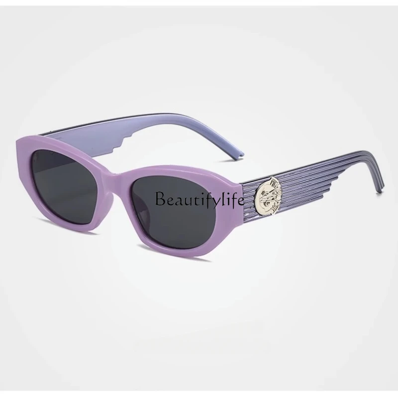 

Солнцезащитные очки кошачий глаз допамин в Корейском стиле женская УФ-защита для похудения
