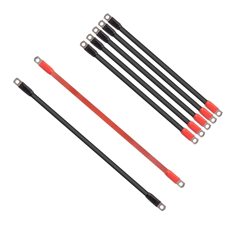 

7 Piece Golf Cart Heavy Duty Battery Cable 4 Gauge Black & Red Automotive Supplies For Club Car DS & Precedent 1994-Up