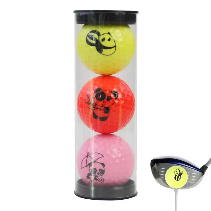 3pcs Funny Golf Balls Golf Conspicuous Driving Range Practice Distance Balls With Cute Panda Pattern Golf Accessories
3pcs Funny Golf Balls Golf Conspicuous Driving Range Practice Distance Balls With Cute Panda Pattern Golf Accessories