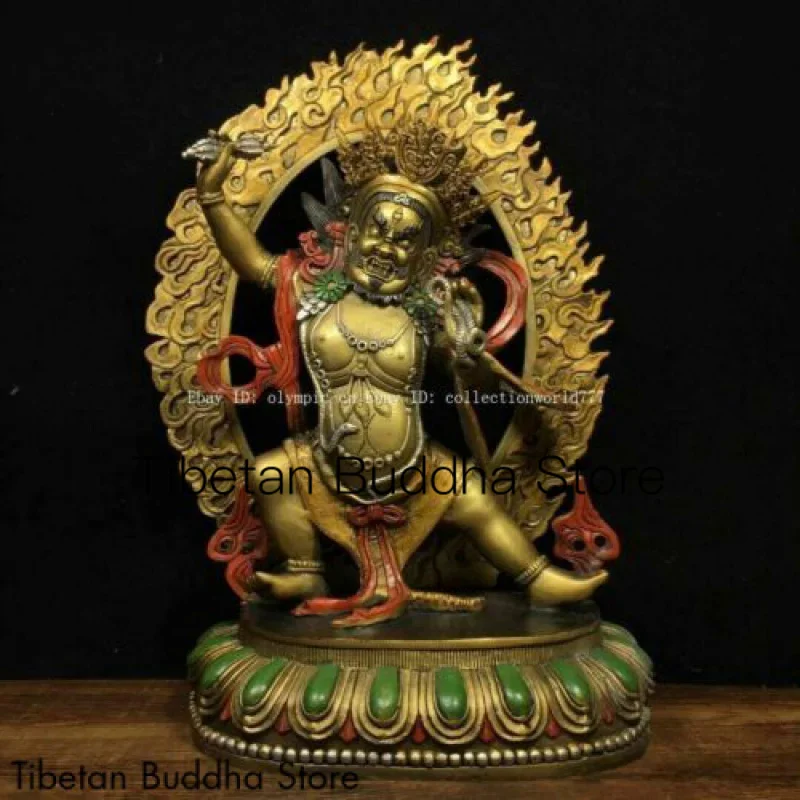 13'' bronze colored drawing tibetan buddhism guardian god Vajrapani Bodhisattva
13'' bronze colored drawing tibetan buddhism guardian god Vajrapani Bodhisattva