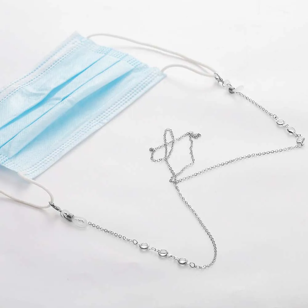Cords Neck Straps Trendy Copper Anti-lost Hold Straps Women Rhinestone Chain Glasses Chain Mask Cord Holders Face Mask Necklace
Cords Neck Straps Trendy Copper Anti-lost Hold Straps Women Rhinestone Chain Glasses Chain Mask Cord Holders Face Mask Necklace