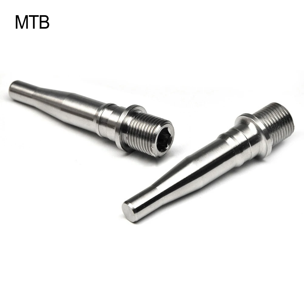 

2023 New Pedal Spindles Bicycle 1 Pair Aluminium Alloy TC4/GR5 For Look Mtb Road Pedal Spindle Axle Titanium Color