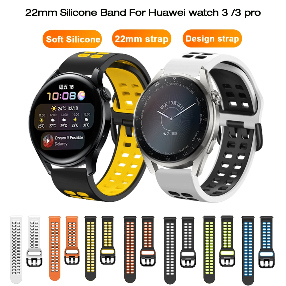 22mm Silicone Band Compatiable with Huawei Watch 3 Pro 48mm/huawei Watch 3 46mm/huawei Gt3 46mm/gt3 Runner Band Strap Silicone 
22mm Silicone Band Compatiable with Huawei Watch 3 Pro 48mm/huawei Watch 3 46mm/huawei Gt3 46mm/gt3 Runner Band Strap Silicone