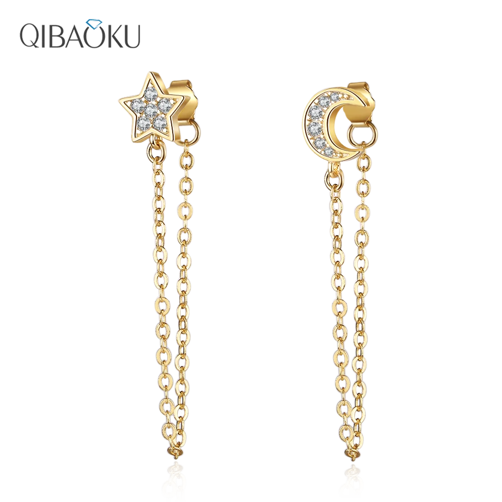 Gold Star Moon Flower 925 Sterling Silver Earrings for Women Long Style Design Fashion Fine Birthday Gift Wedding Party Jewelry
Gold Star Moon Flower 925 Sterling Silver Earrings for Women Long Style Design Fashion Fine Birthday Gift Wedding Party Jewelry