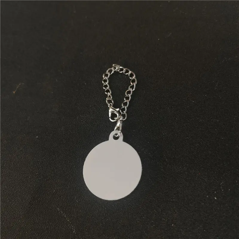 

sublimation blank aluminum tags charms with chains materials 30pcs/lot
