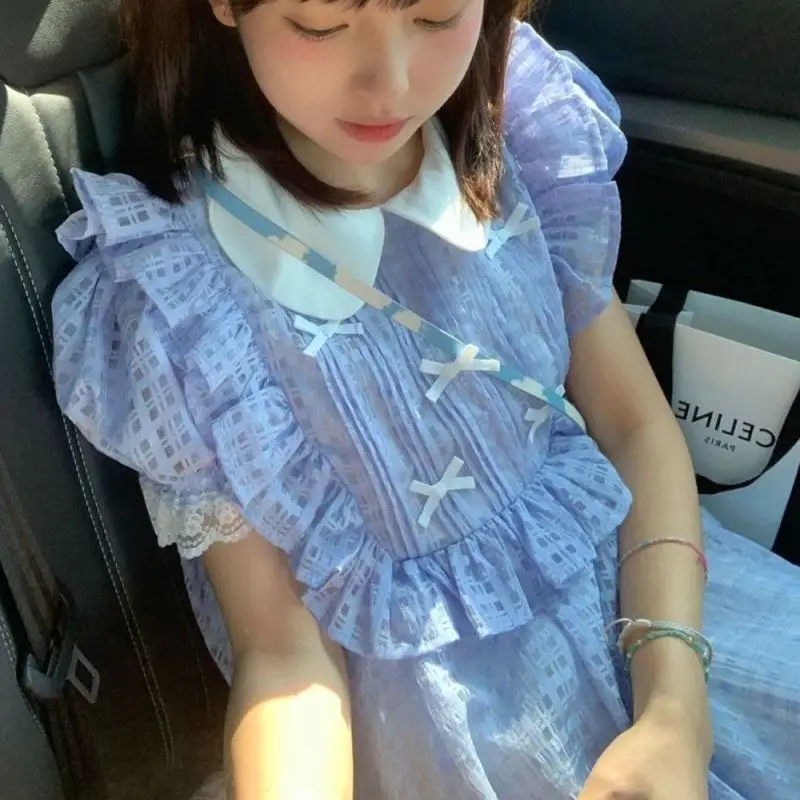 Summer Design Sense Doll's Collar Check Paneled Lace Princess Skirt Pure Desire To Show Off Thin Sweet Dress
Summer Design Sense Doll's Collar Check Paneled Lace Princess Skirt Pure Desire To Show Off Thin Sweet Dress