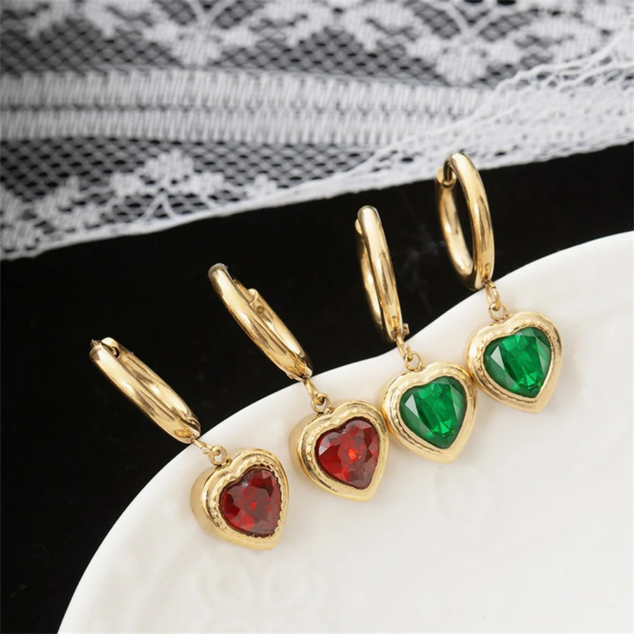 Stainless Steel Green Natural Stone Hoop Earrings New Gold Metal Geometric Charm Earrings girl high-end jewelry
Stainless Steel Green Natural Stone Hoop Earrings New Gold Metal Geometric Charm Earrings girl high-end jewelry