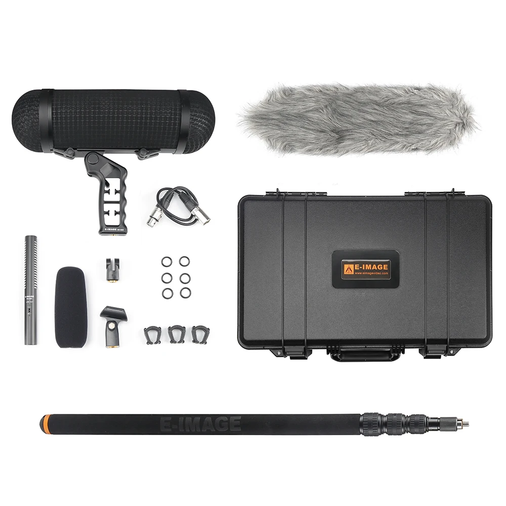 E-IMAGE BPMK1 Shotgun Microphone Boompole Suspension windshield system Kit with safety case Small size
E-IMAGE BPMK1 Shotgun Microphone Boompole Suspension windshield system Kit with safety case Small size