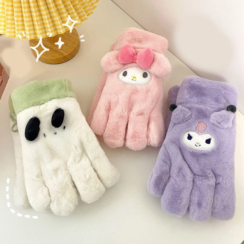 New Kawaii Sanrios Kuromis Mymelody Pochacco Plush Gloves Cartoon Lovable Winter Cold Prevention Christmas Anime Toys For Girls
New Kawaii Sanrios Kuromis Mymelody Pochacco Plush Gloves Cartoon Lovable Winter Cold Prevention Christmas Anime Toys For Girls