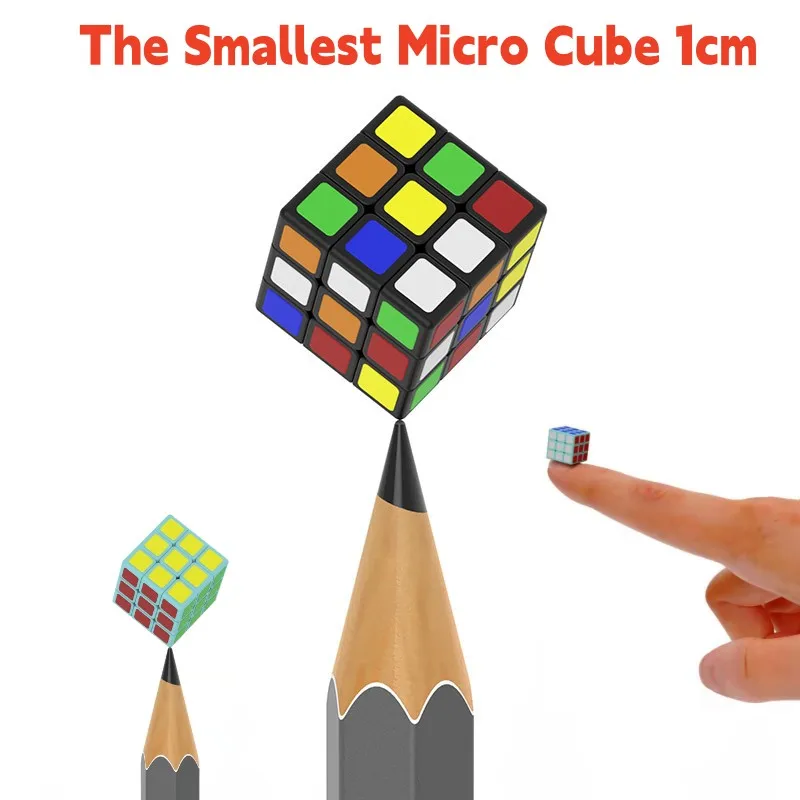 

Magico Cubo 3x3 магический скоростной куб 3x3x3 головоломка игрушка самый маленький микро-куб 1 см магический 3*3*3 큐브 브 кубики вол резиновый черный синий розовый
