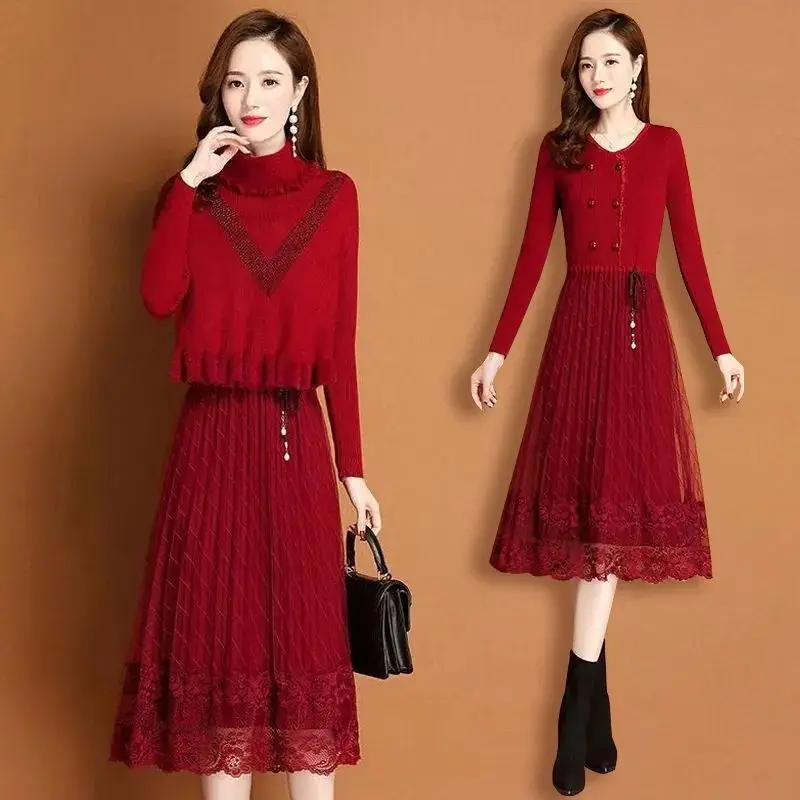 Streetwear Women Knit Two Pieces Suits O Neck Twist Pullover Dress + Vest Retro Sweater Dresses Sets Womens Outifits 2023 Q760
Streetwear Women Knit Two Pieces Suits O Neck Twist Pullover Dress + Vest Retro Sweater Dresses Sets Womens Outifits 2023 Q760