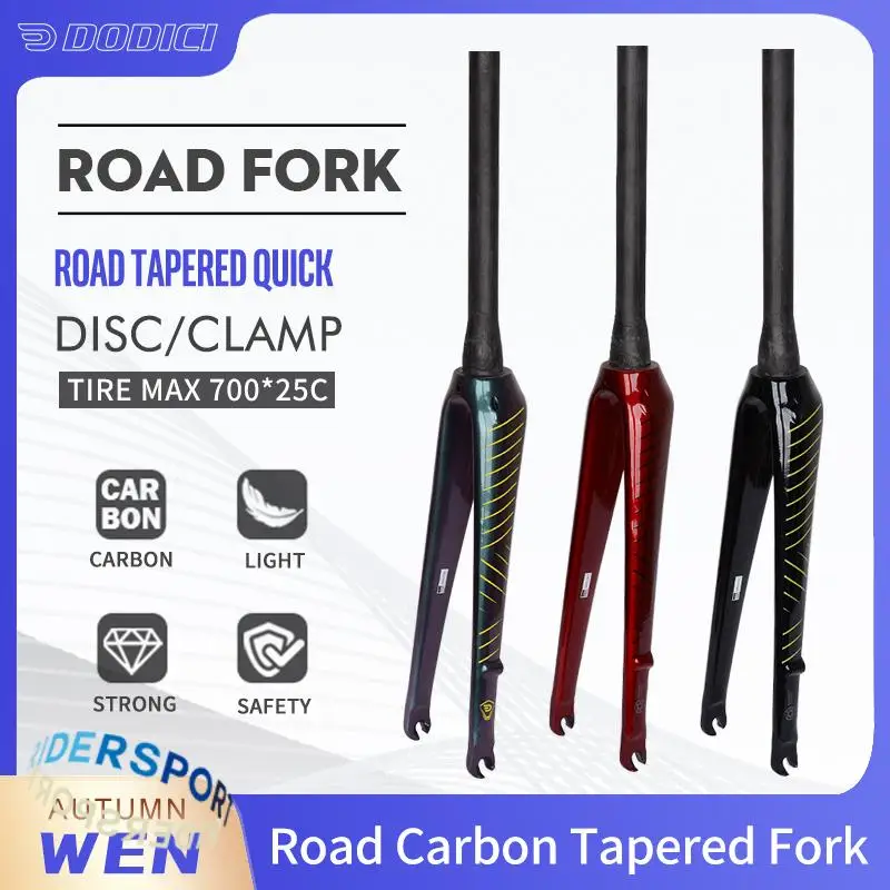 New DODICI Full Carbon Fiber Fork 700*25C Road Bike Hard Fork Disc Brake C Brake Tapered Quick Release Carbon Front Fork
New DODICI Full Carbon Fiber Fork 700*25C Road Bike Hard Fork Disc Brake C Brake Tapered Quick Release Carbon Front Fork