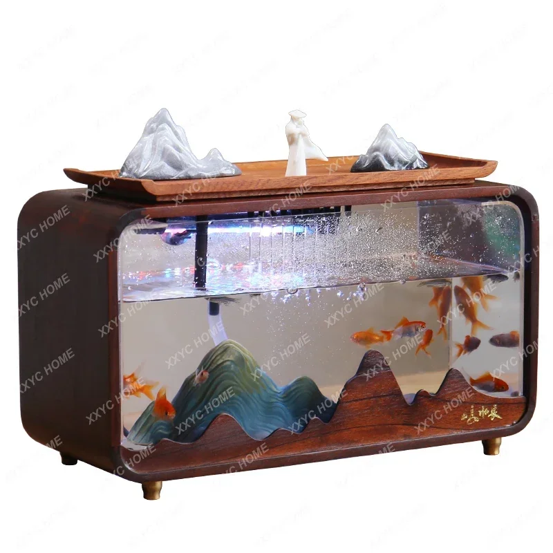 Desktop Fish Tank Flowing Water Ornaments Living Room Modern Circulating Water Fish Farming Office Fortune Rockery Opening Gift
Desktop Fish Tank Flowing Water Ornaments Living Room Modern Circulating Water Fish Farming Office Fortune Rockery Opening Gift