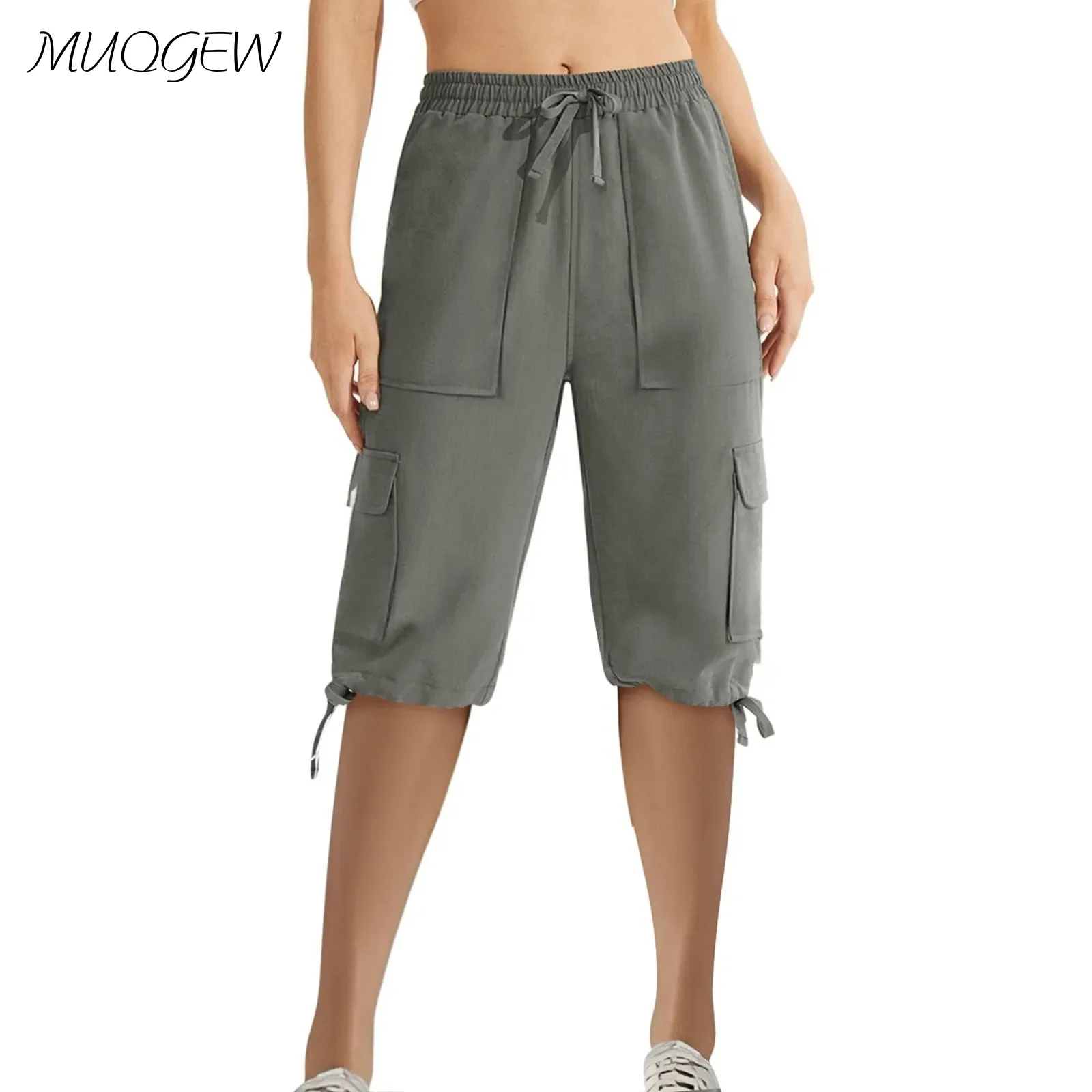 Women'S Cargo Capris Relaxed Fit Low Waist Lace-Up Drawstring Pants Summer New Multi-Pockets Casual Lightweight Trousers
Women'S Cargo Capris Relaxed Fit Low Waist Lace-Up Drawstring Pants Summer New Multi-Pockets Casual Lightweight Trousers