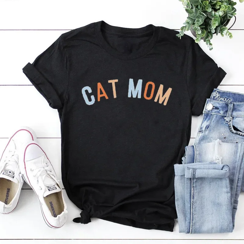 Cat Mom T-Shirt Mother Plus Size Letters Women shirts Cotton O Neck Short Sleeve Top Tees Girls Streetwear Fashion Drop shipping
Cat Mom T-Shirt Mother Plus Size Letters Women shirts Cotton O Neck Short Sleeve Top Tees Girls Streetwear Fashion Drop shipping
