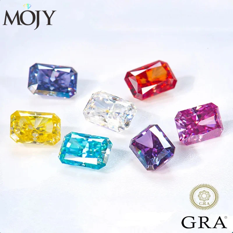 

MOJY Moissanite Loose Stone Shaped Gemstone Color Radiant 1ct~3ct Factory Stock Wholesale with GRA Certificate Fine Jewelry