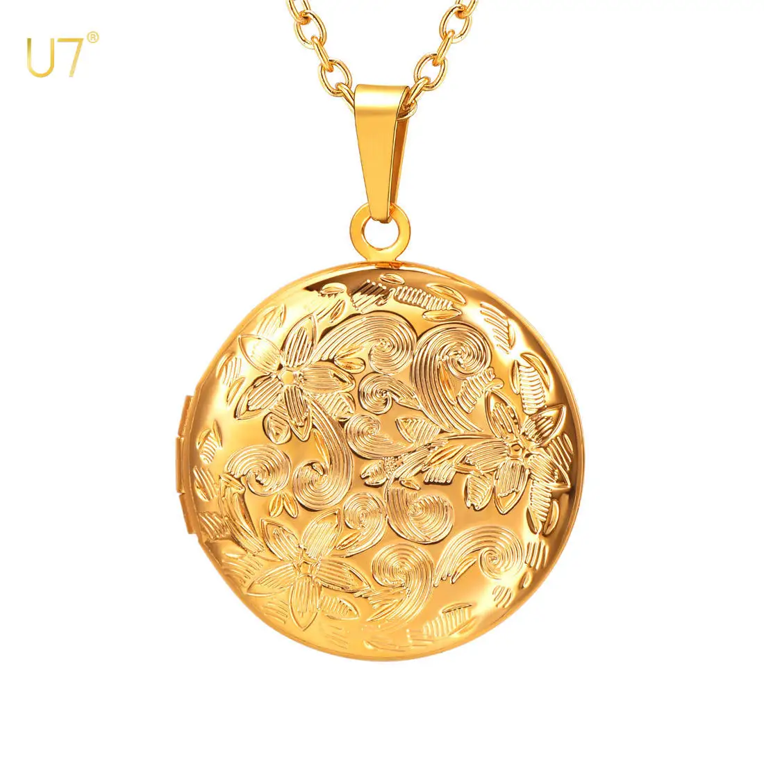 U7 Embossed Flower Vintage Openable Locket Necklaces for Women Memorial Photo Message DIY Personaized Jewelry for Her
U7 Embossed Flower Vintage Openable Locket Necklaces for Women Memorial Photo Message DIY Personaized Jewelry for Her
