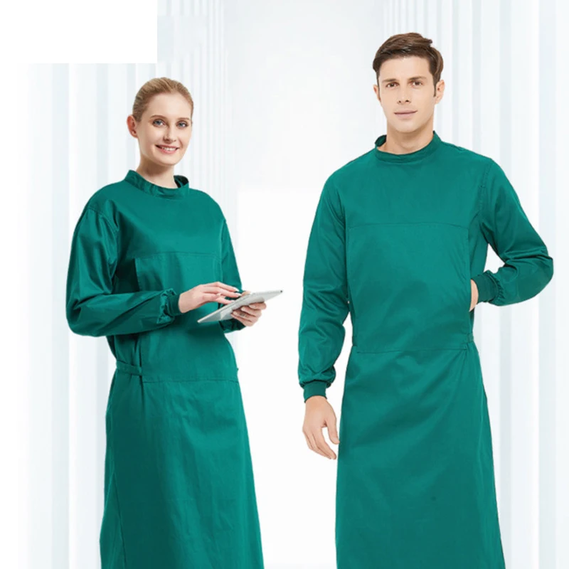 Surgical Gowns Cotton Operating Room Work Male Surgeons Half Wrapped Long Sleeved Female Reverse Wearing Full Isolation Clothing
Surgical Gowns Cotton Operating Room Work Male Surgeons Half Wrapped Long Sleeved Female Reverse Wearing Full Isolation Clothing