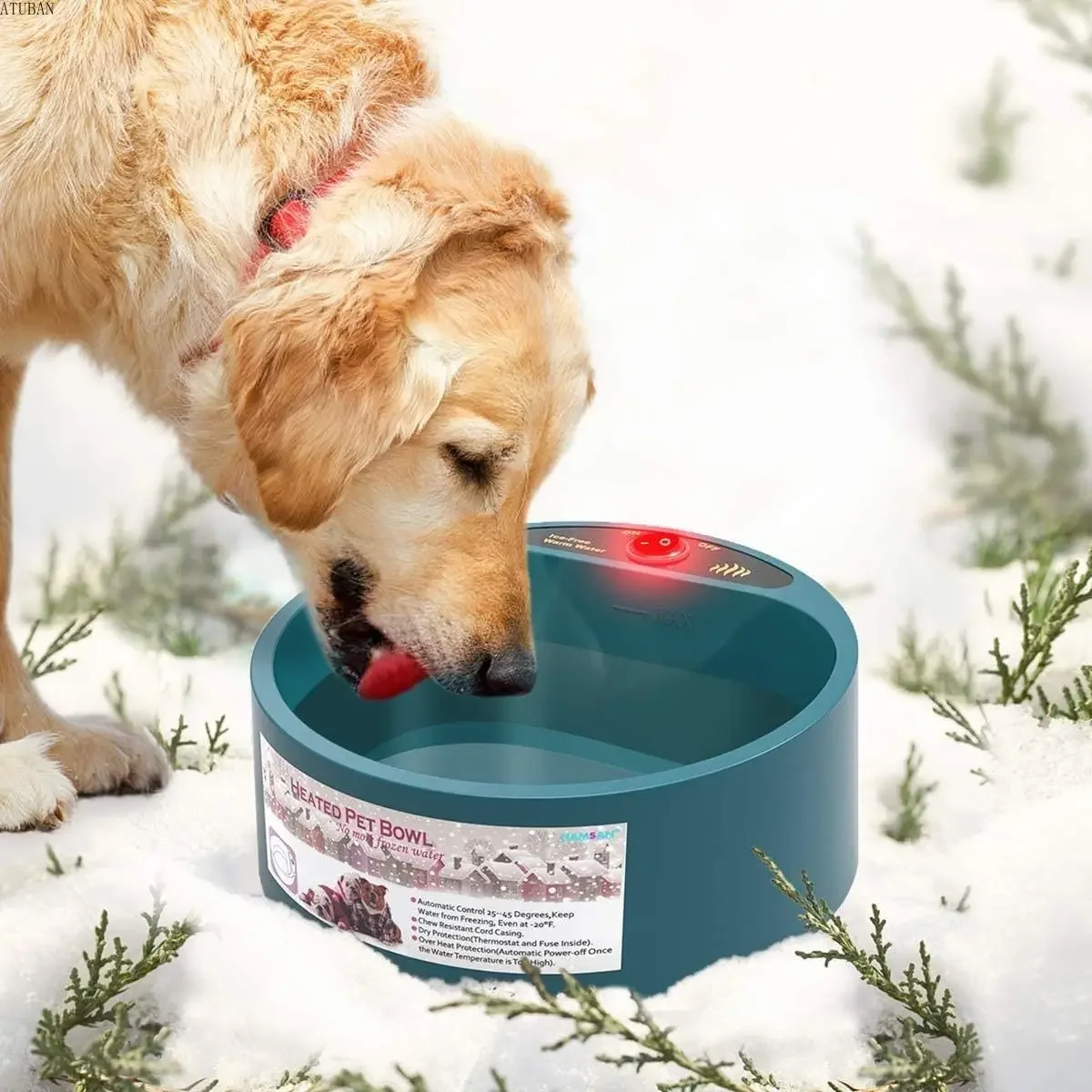 AMOBOX Dog Heated Water Bowl, Pet Water Heating Bowl for Cats Dogs Chicken Birds Outdoor Winter Dog Bowl, 68OZ Dog Water Bottle
AMOBOX Dog Heated Water Bowl, Pet Water Heating Bowl for Cats Dogs Chicken Birds Outdoor Winter Dog Bowl, 68OZ Dog Water Bottle