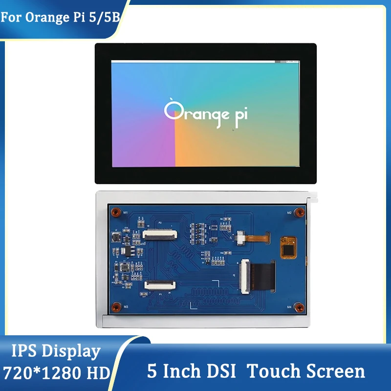 Orange Pi 5 Plus MIPI DSI Display 5 Inch Capacitive Touch Screen 720x1280 720P IPS LCD for Orange Pi 5/5B/5 Plus Atom RV1126
Orange Pi 5 Plus MIPI DSI Display 5 Inch Capacitive Touch Screen 720x1280 720P IPS LCD for Orange Pi 5/5B/5 Plus Atom RV1126