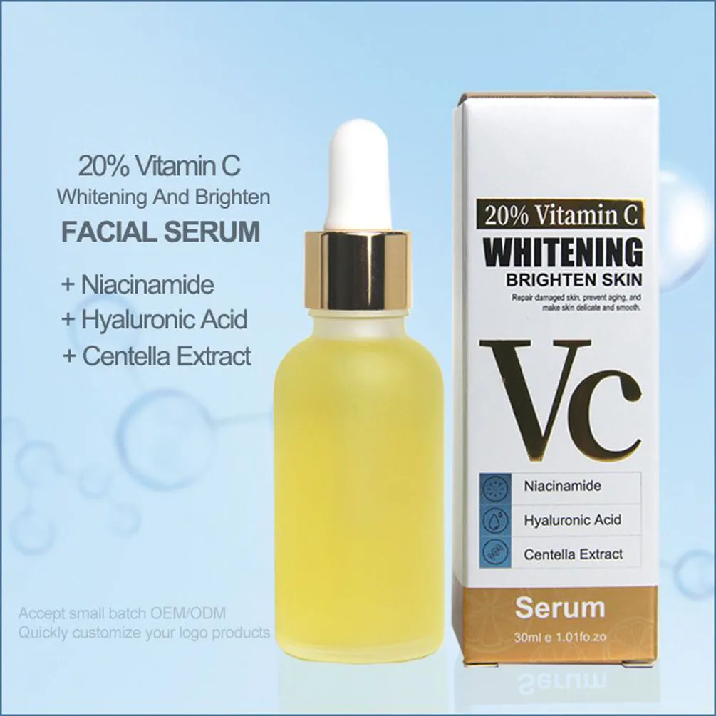 

30ml Private Label 20%Vitamin C Serum Custom Bulk Hyaluronic Acid Facial Moistury Brighten Original Solution Skin Care Makeup