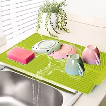 Kitchen Drying Pad Drain Mat Silicone Dish Drainer Tray Large Sink Drying Worktop Organizer Drying Mats for Dishes Tableware
Kitchen Drying Pad Drain Mat Silicone Dish Drainer Tray Large Sink Drying Worktop Organizer Drying Mats for Dishes Tableware