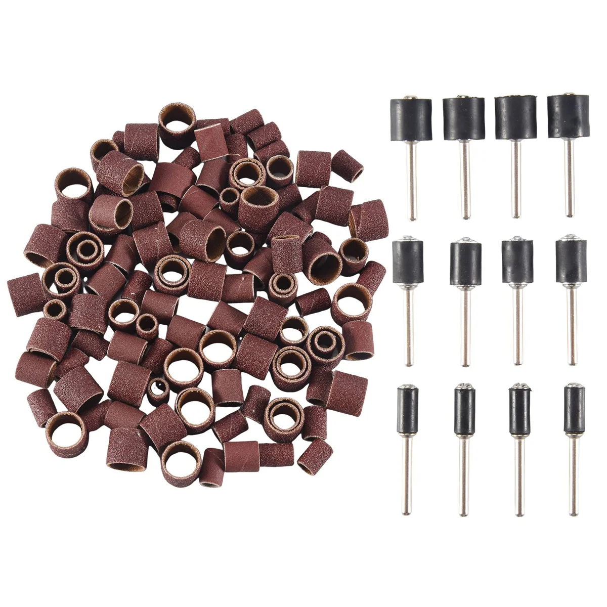 132 Pieces Drum Sander Set with Free Box Including 120 Pieces Nail Sanding Band Sleeves and 12 Pieces Drum Mandrels for Dremel
132 Pieces Drum Sander Set with Free Box Including 120 Pieces Nail Sanding Band Sleeves and 12 Pieces Drum Mandrels for Dremel