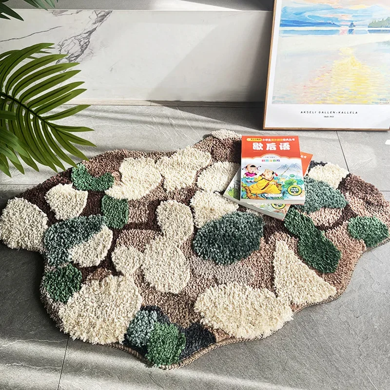 

Irregular 3D Stereo Moss Carpets for Living Room Shaggy Soft Bedroom Bedside Floor Mat Anti-Slip Area Rug Absorbent Bathroom Mat