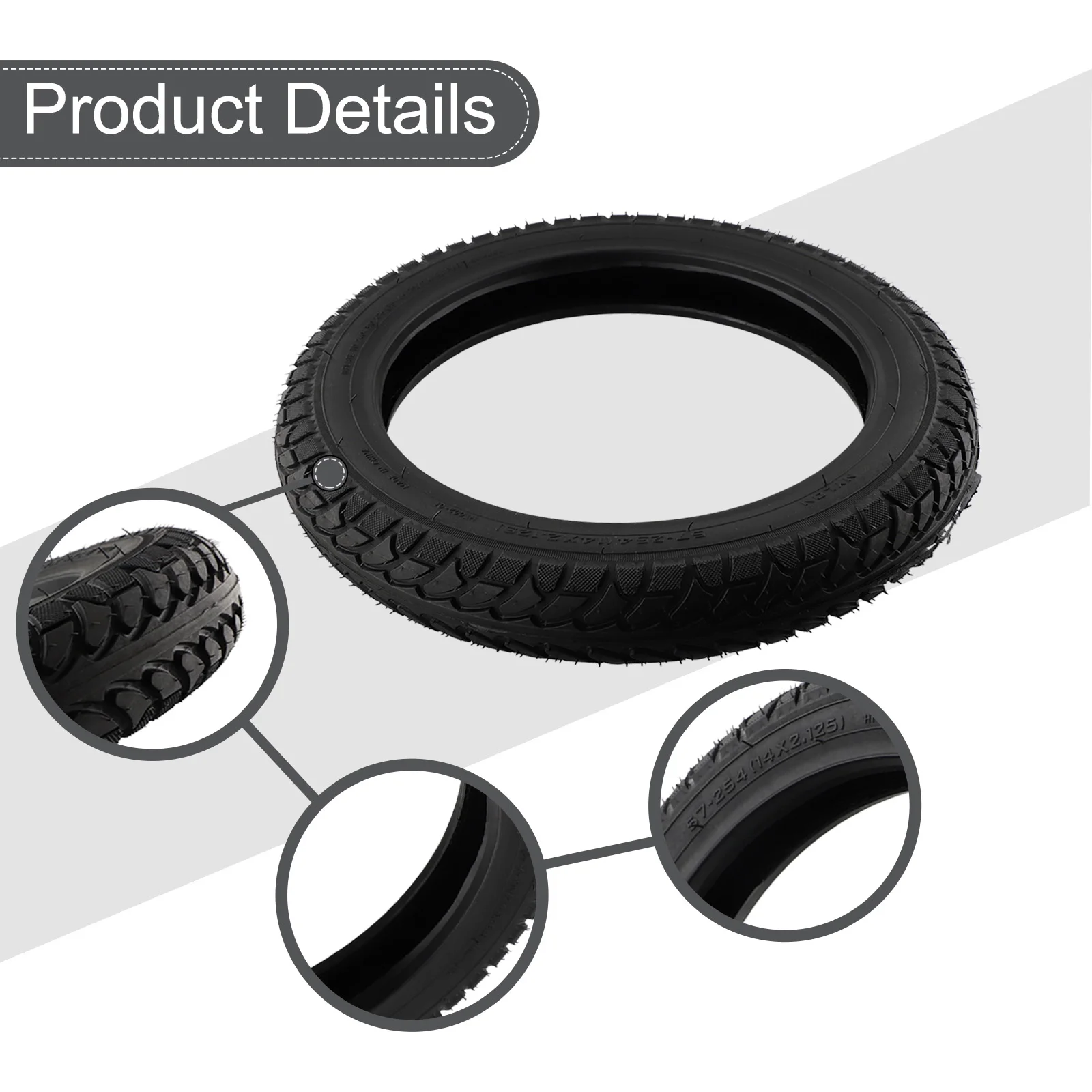 14 Inch Electric Scooters Tyre 14x2.125 (57-254) Tubeless Tire For Electric Bike Replace Wearproof Tubeless Tyre E Scooter 2024
14 Inch Electric Scooters Tyre 14x2.125 (57-254) Tubeless Tire For Electric Bike Replace Wearproof Tubeless Tyre E Scooter 2024