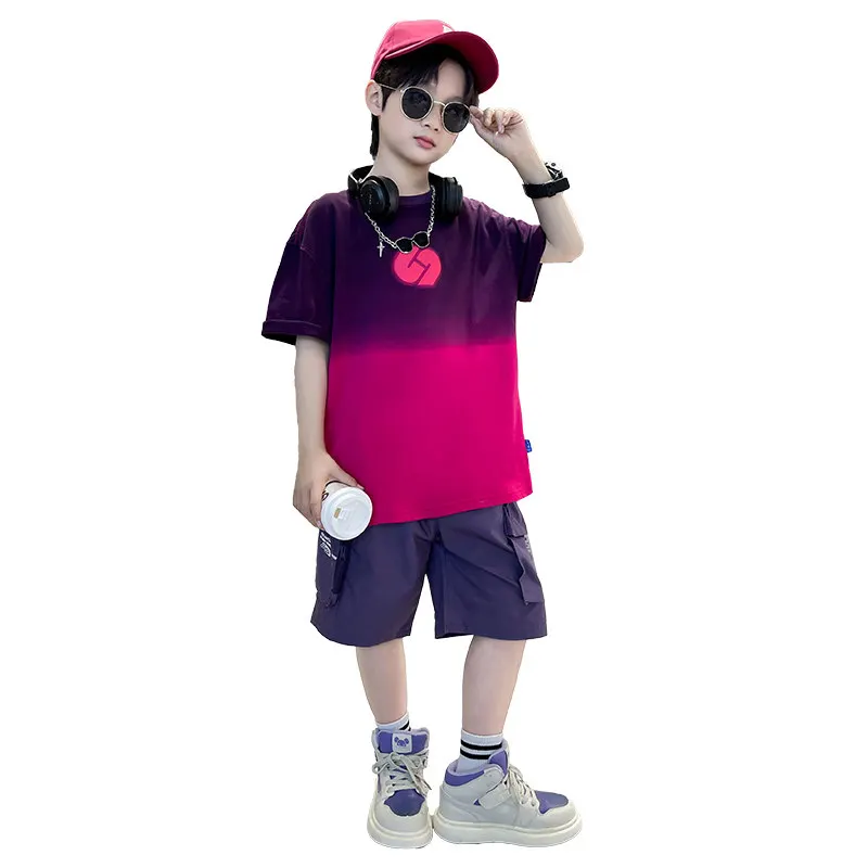 Kids Clothes Set For Teen Boys Korea Tops and Shorts 2PCS Short Sleeve Cotton Costume Tracksuits Outfits Suit 2023 Summer 10 12Y
Kids Clothes Set For Teen Boys Korea Tops and Shorts 2PCS Short Sleeve Cotton Costume Tracksuits Outfits Suit 2023 Summer 10 12Y