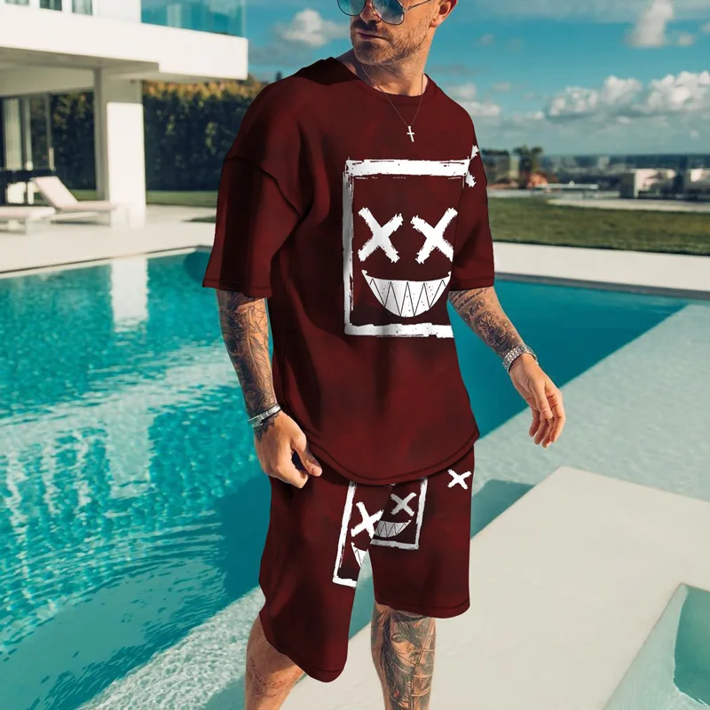 2022 High Summer 2 piece Sets Short Quality Tracksuit Fitness Beach XOXO 3D Printed Oversized T Shirts Suit Men's Sportswear
2022 High Summer 2 piece Sets Short Quality Tracksuit Fitness Beach XOXO 3D Printed Oversized T Shirts Suit Men's Sportswear