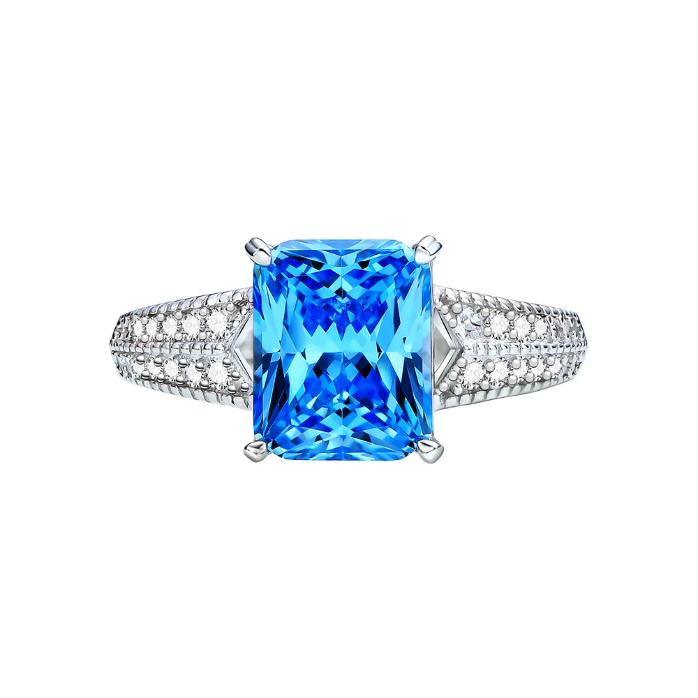 

Кольцо Zhenchengda с сокровищами морского голубого цвета 5,6 карат, 8*10, кольцо из серебра 925 пробы с высокоуглеродистым бриллиантом и цветком льда