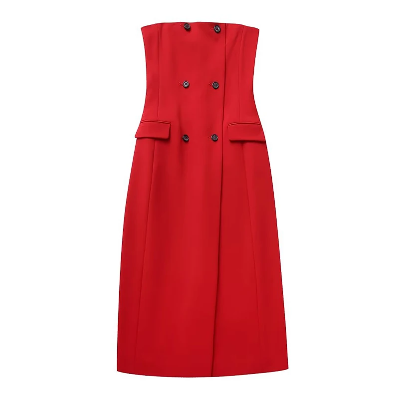 Winter Women High Street Red Party Strapless Dresses
Winter Women High Street Red Party Strapless Dresses