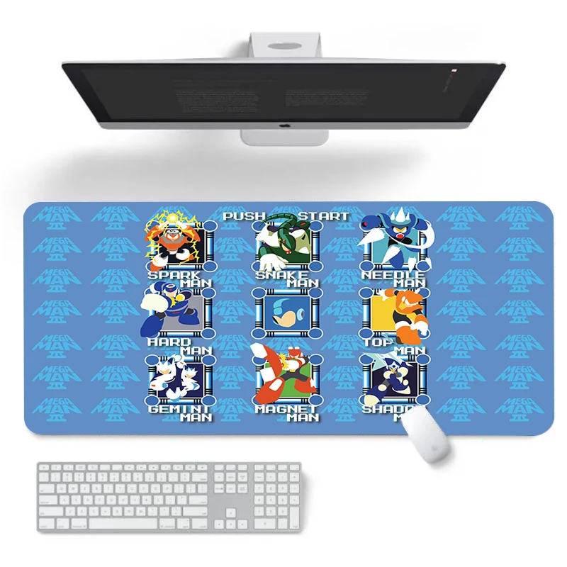 

Mousepad Xxl Mouse Mat Megaman Desk Mats Extended Pad Keyboard Gaming Gamer Cabinet Deskmat Computer and Office Deskpad Playmat