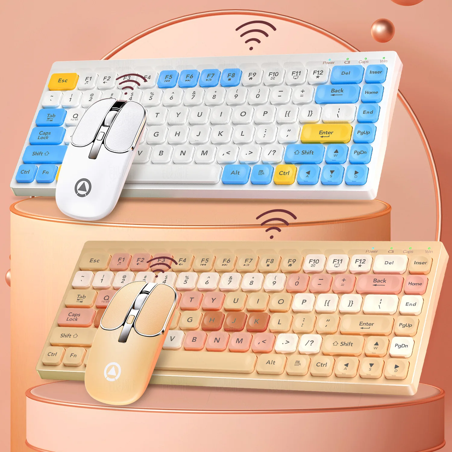 

2,4G Беспроводная Bluetooth клавиатура и мышь с тремя режимами, офисные игровые аксессуары для ноутбука, набор из двух предметов и мыши