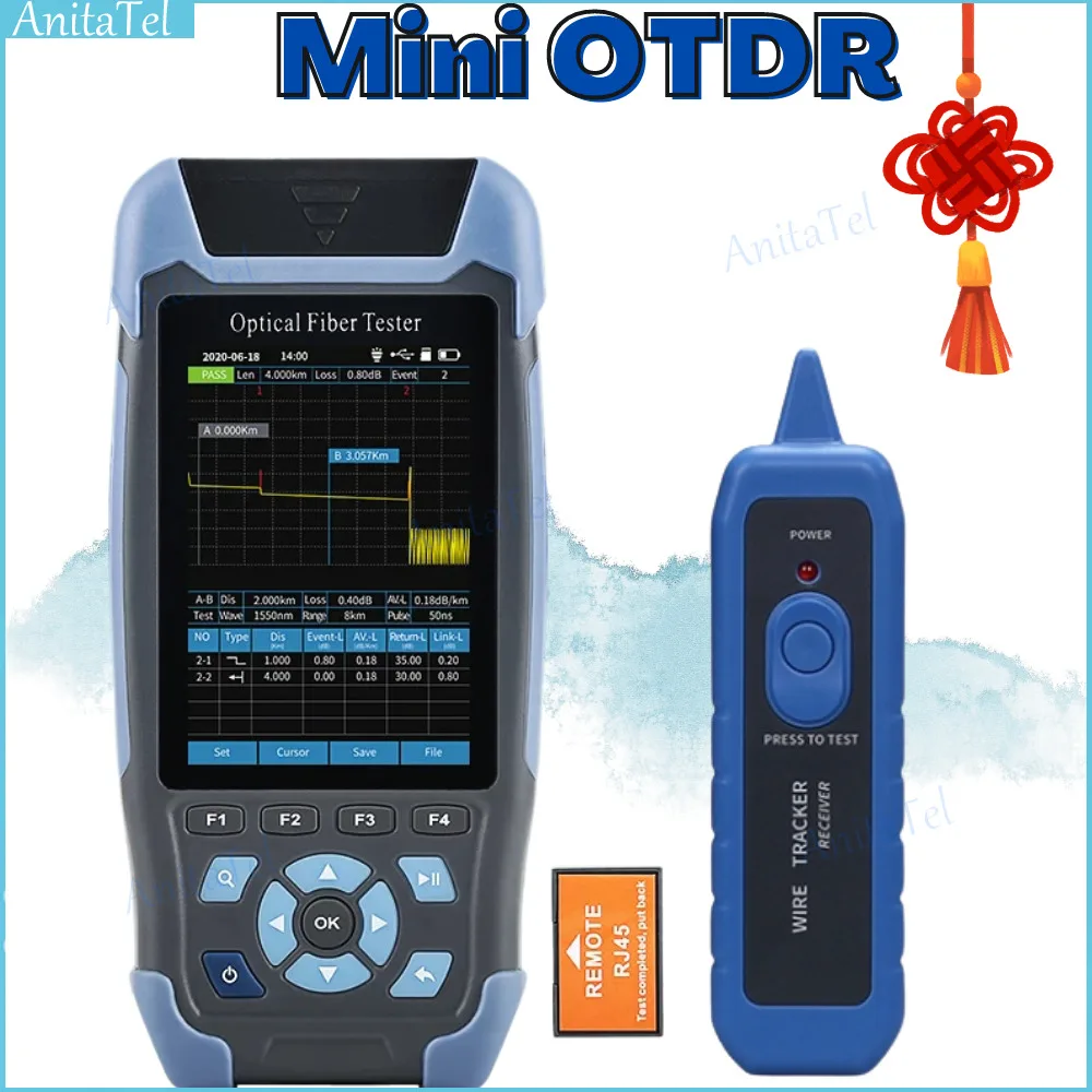 Mini OTDR 9 in 1 Function Fiber Optic Reflectometer VFL OPM OLS Event Map 24dB for 64km LED Light Ethernet CableTester
Mini OTDR 9 in 1 Function Fiber Optic Reflectometer VFL OPM OLS Event Map 24dB for 64km LED Light Ethernet CableTester