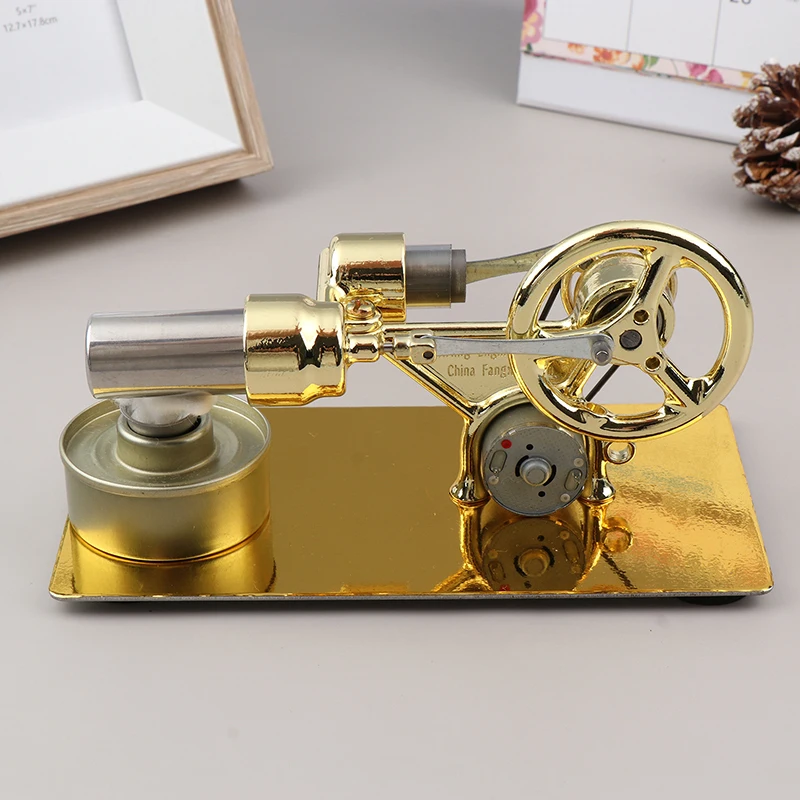 Hot Air Stirling Engine Motor Model Fluid Dynamic Physics Experimental Model Educational Science